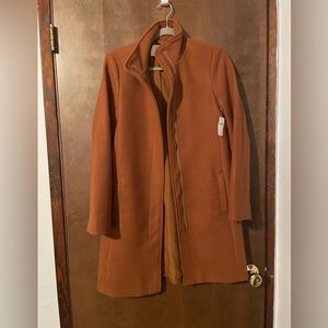 Brown overcoat NWT - old navy size small - wool blend coat